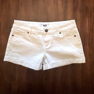 Paige white denim shorts Size 25